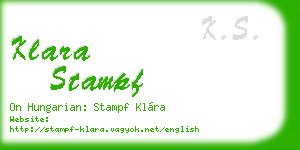 klara stampf business card